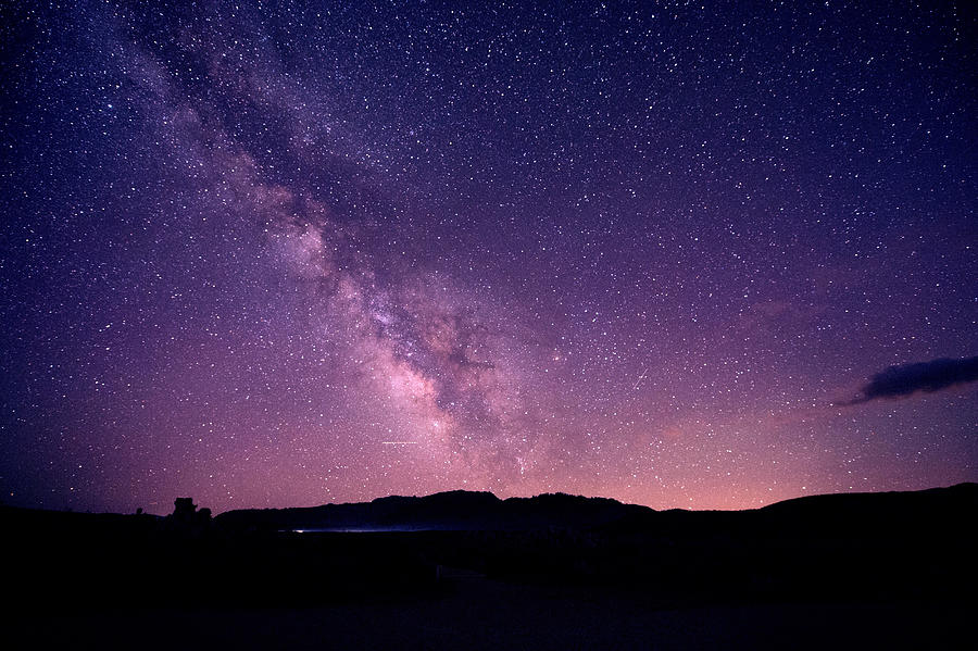 Starry sky at night, mono lake, california, usa Photograph by Image Source