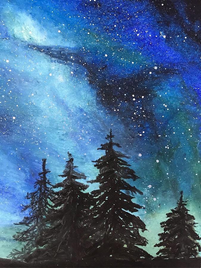 Starry Sky Painting by Lauren Dane - Fine Art America