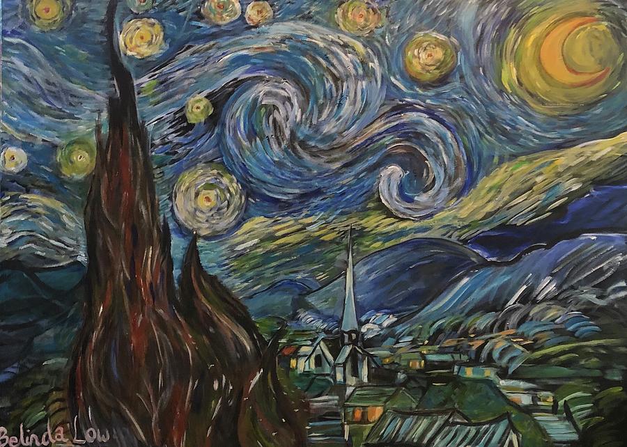 Starry Starry Night Painting by Belinda Low