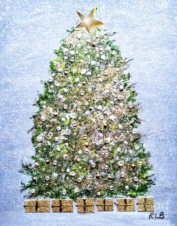 Starry Starry Tree Painting by Rita Brown