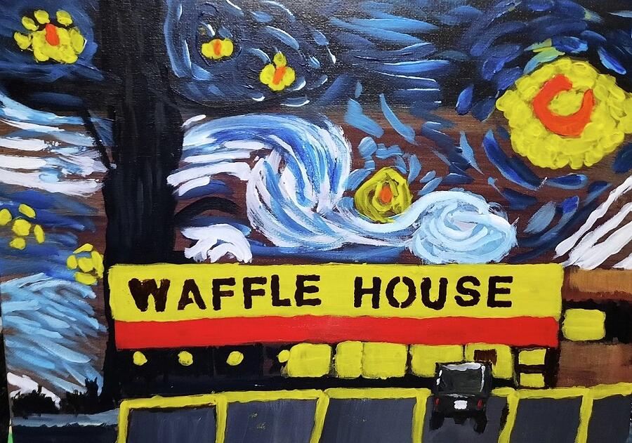 Starry Starry Waffle House Painting by Arthur Spence - Pixels