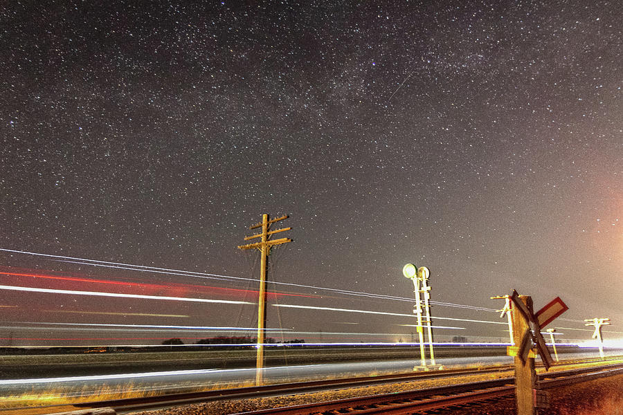 Starry, Streaky Night Photograph by Steve Boyko