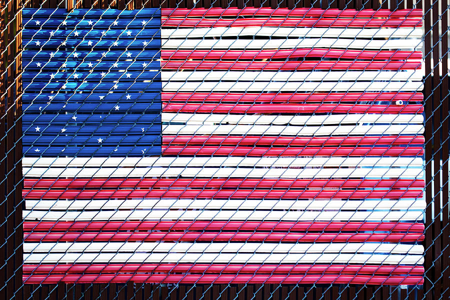 Fence Flag Photograph by Patty Colabuono