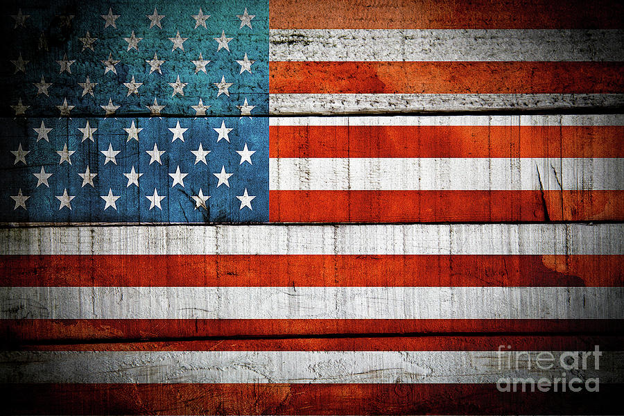 Flag Painting - Stars and Stripes - USA Flag  by Luminosity