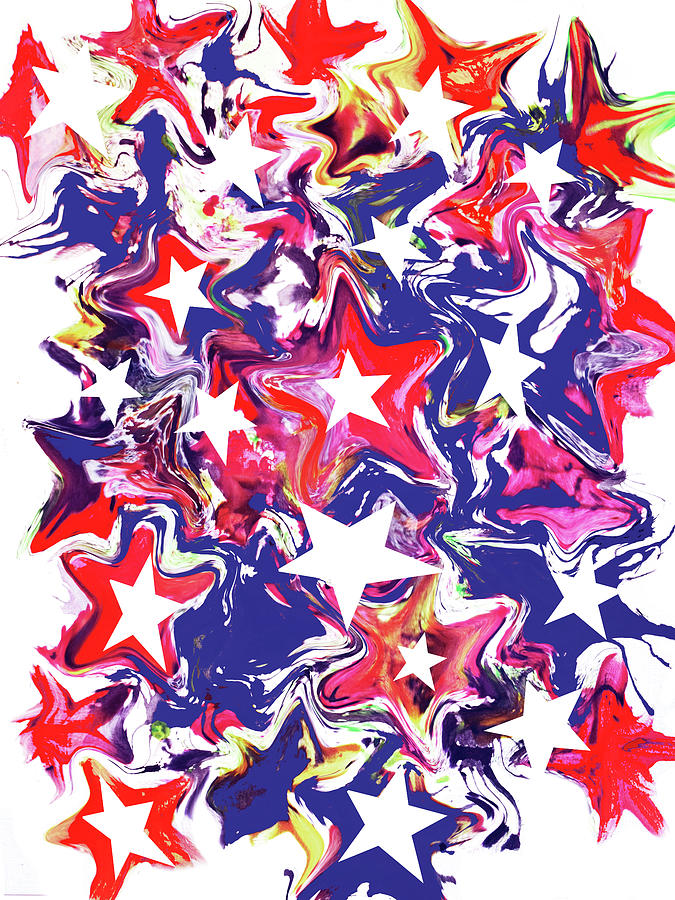 Stars and Swirls Digital Art by Donald Presnell