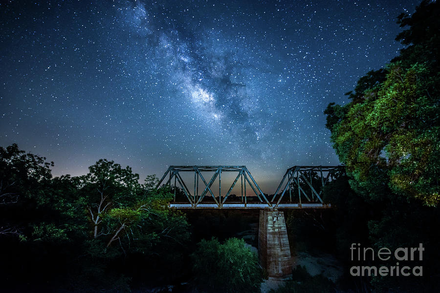 Stars over the Bridge Photograph by Bee Creek Photography - Tod and Cynthia