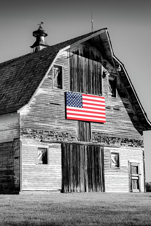 Vintage Photograph - Stars Stripes And Serenity In Selective Color by Gregory Ballos