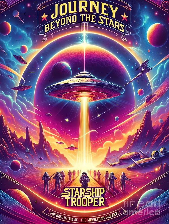 Starship Trooper music poster Digital Art by Movie World Posters