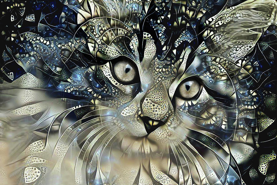 Cat Digital Art - Starstruck by Peggy Collins