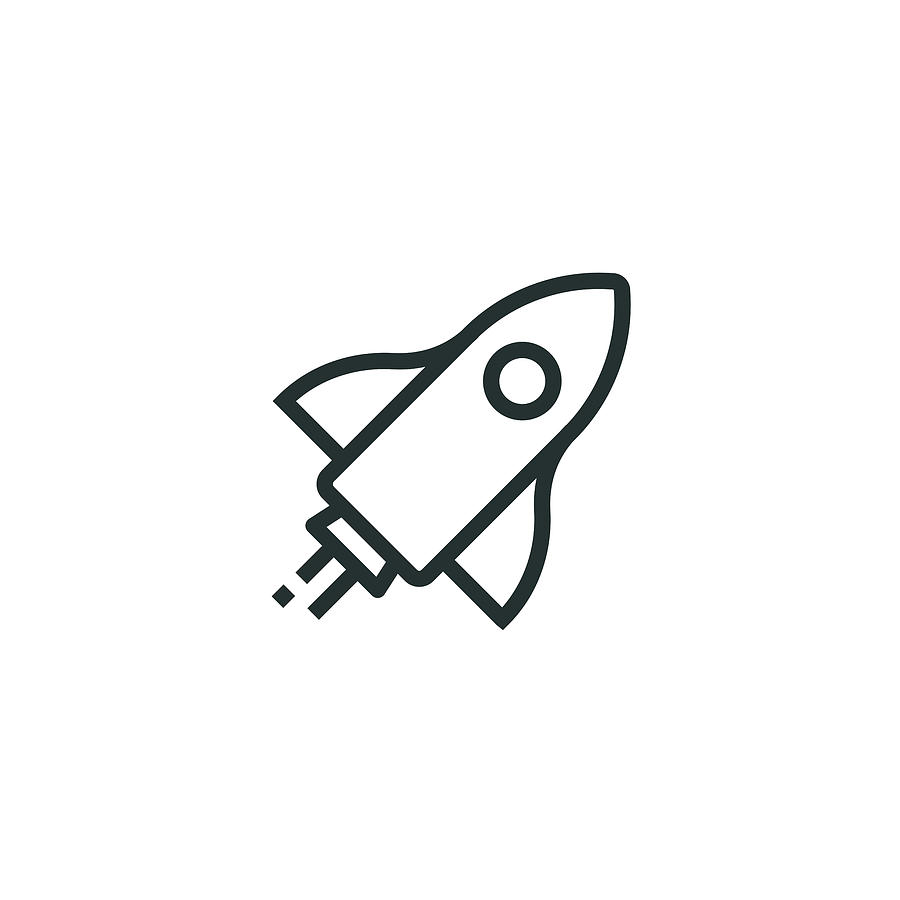 Start Up Line Icon Drawing by Kadirkaba