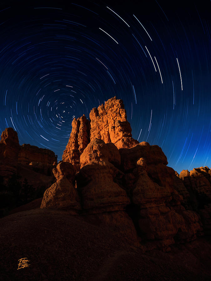 Stary Trails at Red Canyon Photograph by Edgars Erglis