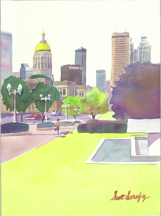 State Capitol from Lawn Painting by Scott Serafy