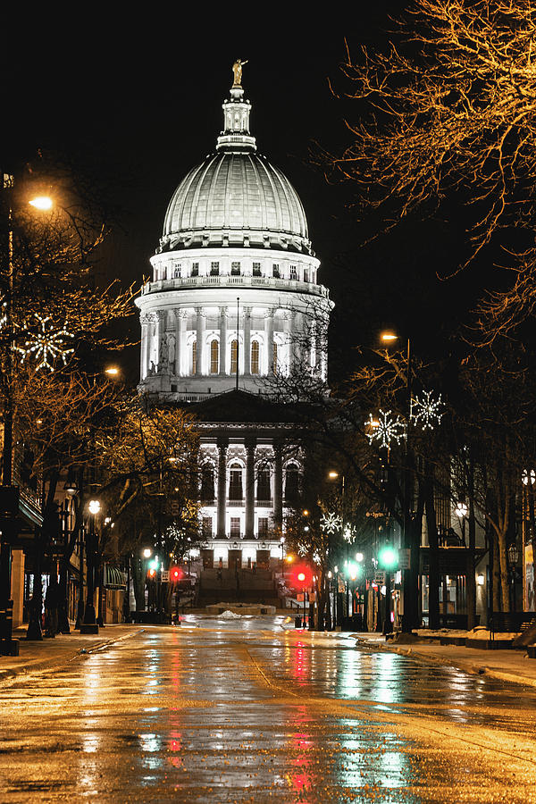 State Capitol up State Street Photograph by Douglas Ransom - Fine Art ...