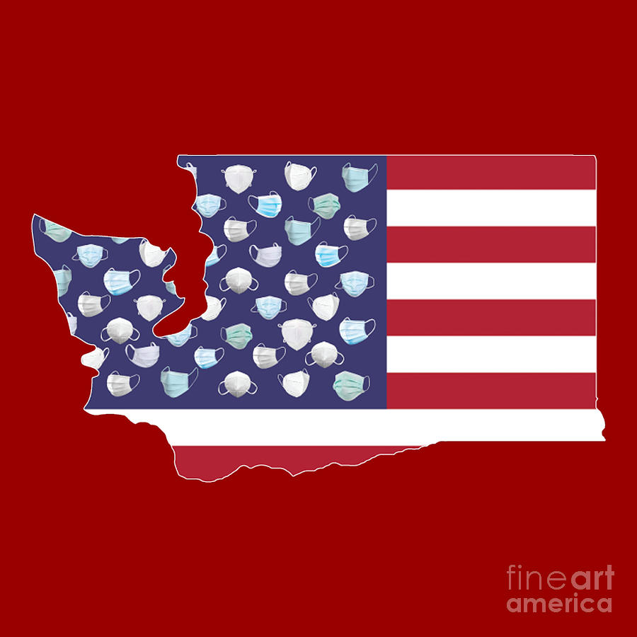 State of Washington Digital Art by Fei A