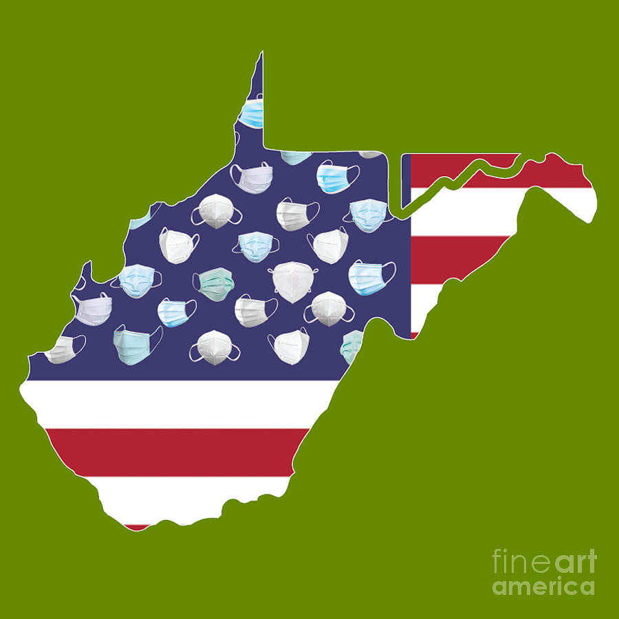 State of West Virginia Digital Art by Fei A