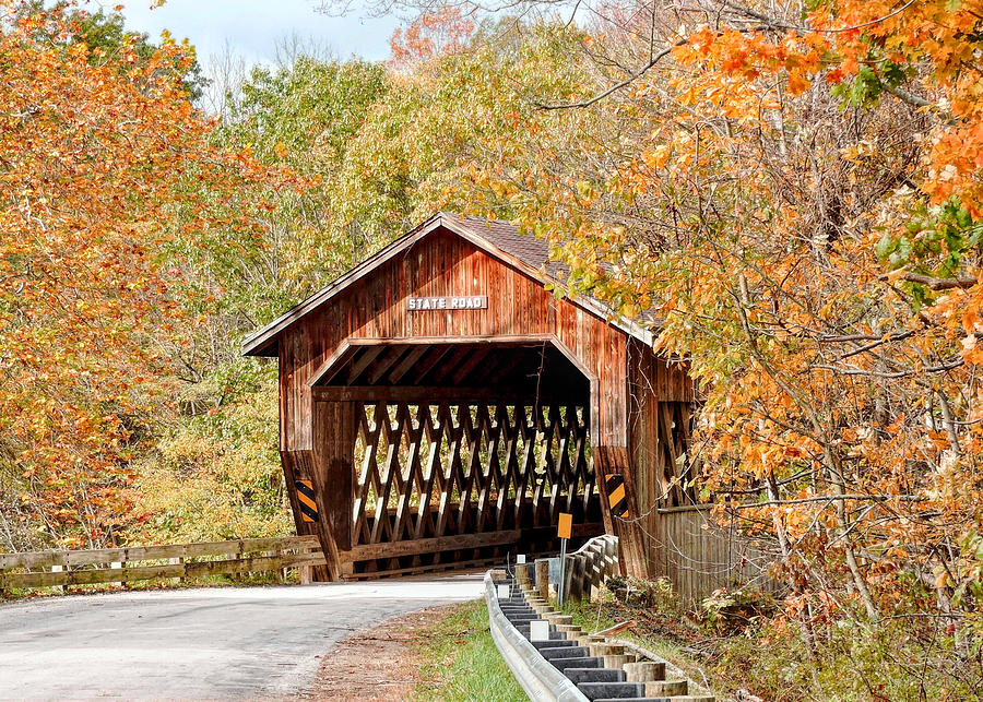 State Road Covered Bridge Photograph by Susan Hope Finley