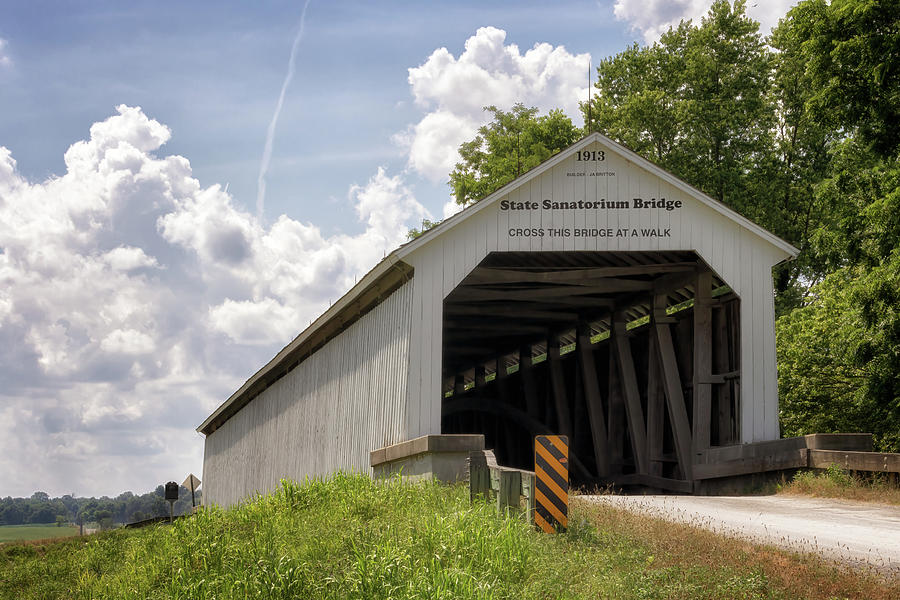 State Sanatorium Covered Bridge - Parke County, Indiana Photograph by Susan Rissi Tregoning