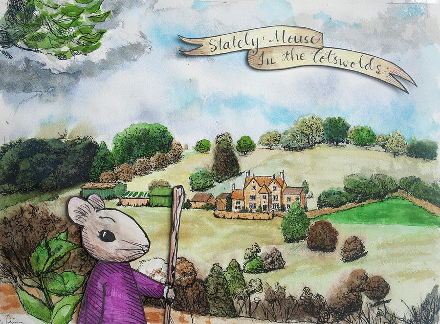 Stately Mouse in the Cotswolds Painting by Pauline Lim