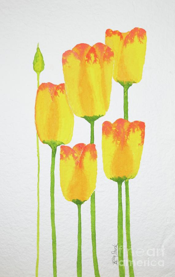 #643 Stately Tulips #643 Painting by Barrie Stark