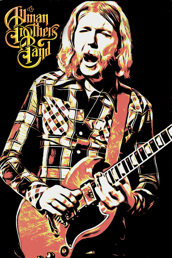 Allman Brothers Band Duane Allman Tribute Art Statesboro Blues by James West Mixed Media by The Rocker