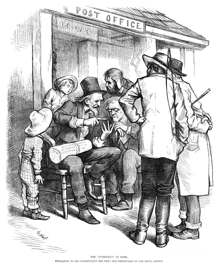 Statesman Cartoon, 1879 Photograph by Thomas Nast