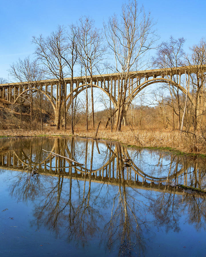 Station Road Bridge Reflection Photograph by Brian Limoco - Pixels