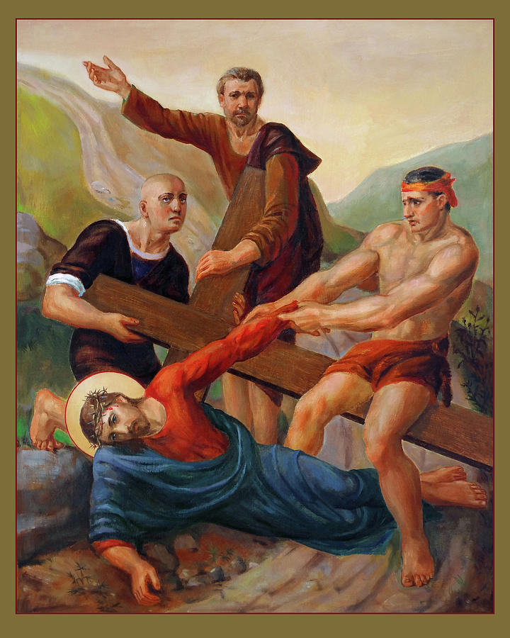 Stations Of The Cross 9 Painting by Svitozar Nenyuk