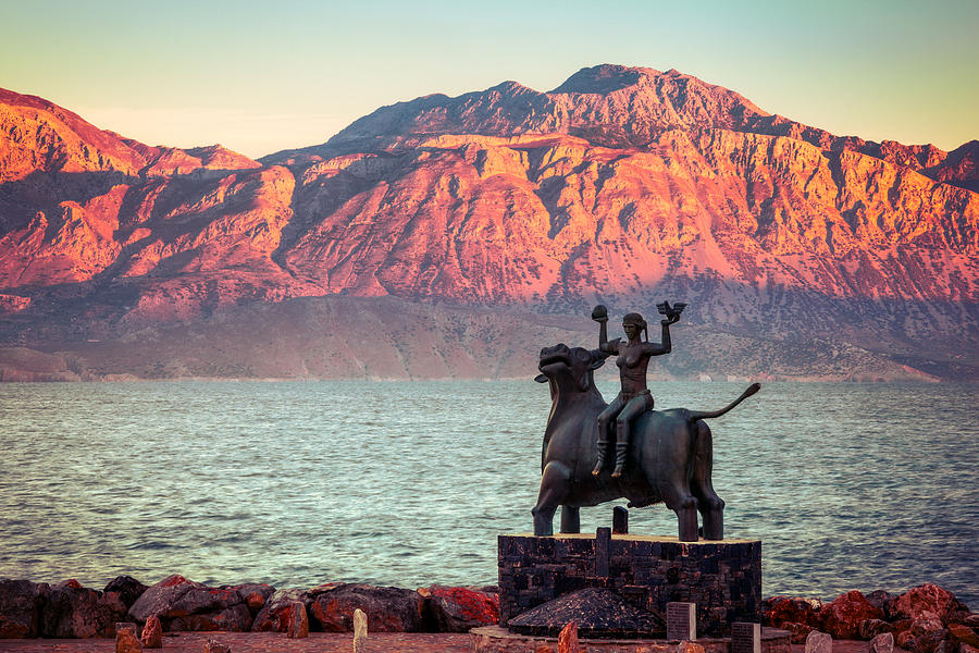 Statue at Agios Nikolaos, Crete, Greece Photograph by Joe Daniel Price