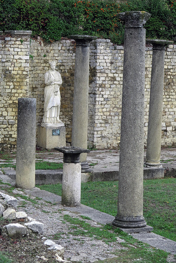 Statue In a Roman Ruin Photograph by Dave Mills