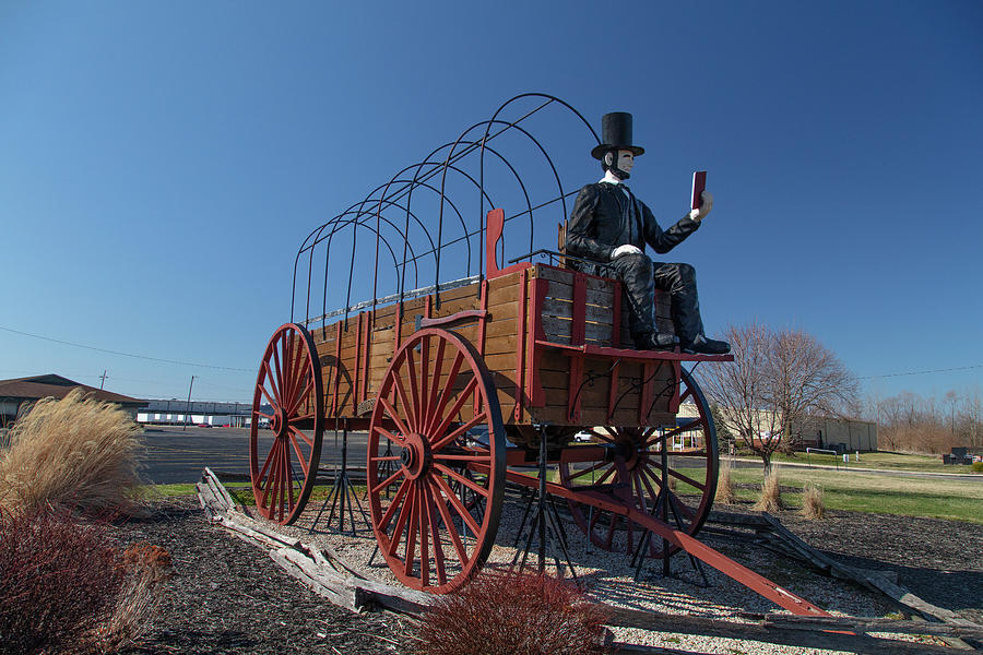 Statue of Abraham Lincoln on Historic Route 66 in Lincoln Illinois Photograph by Eldon McGraw