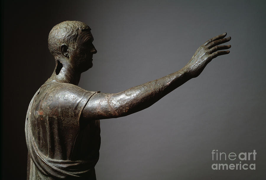 Etruscan Photograph - Statue Of Arringatore by Roman School