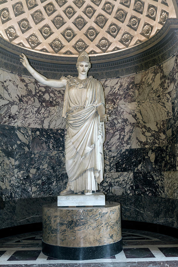 Statue of Athena, Louvre, Paris, France Photograph by Elaine Teague