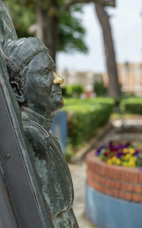 Statue of bust of Lawrence Durrell in Corfu Photograph by Steven Heap ...