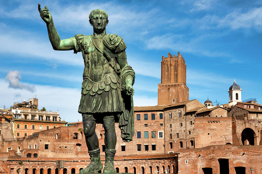 Statue Of Emperor Trajan Photograph By Fabrizio Troiani - Pixels