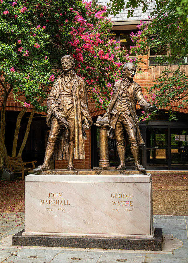 Statue of John Marshall and George Wythe  Photograph by Rachel Morrison