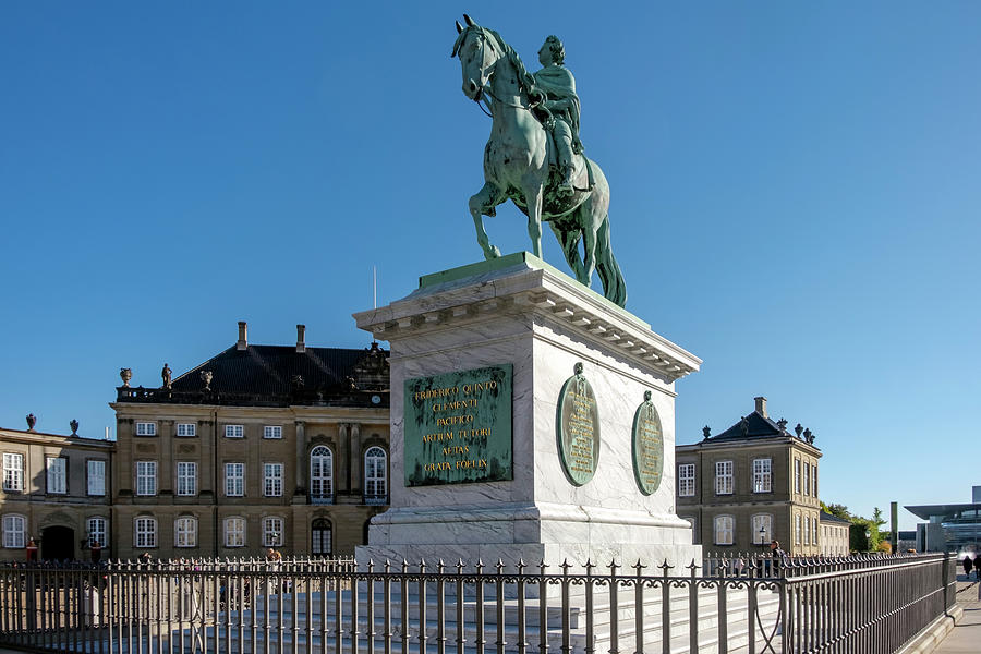 Statue of King Frederik V of Denmark Photograph by Jim Monk - Fine Art ...