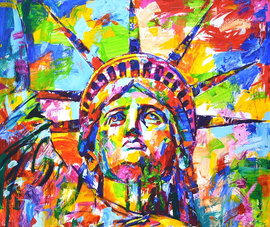 Statue of Liberty 3. Painting by Iryna Kastsova - Fine Art America