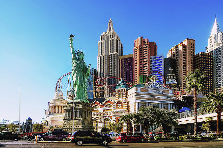 Statue of Liberty and NY Complex, Las Vegas Photograph by Tatiana Travelways
