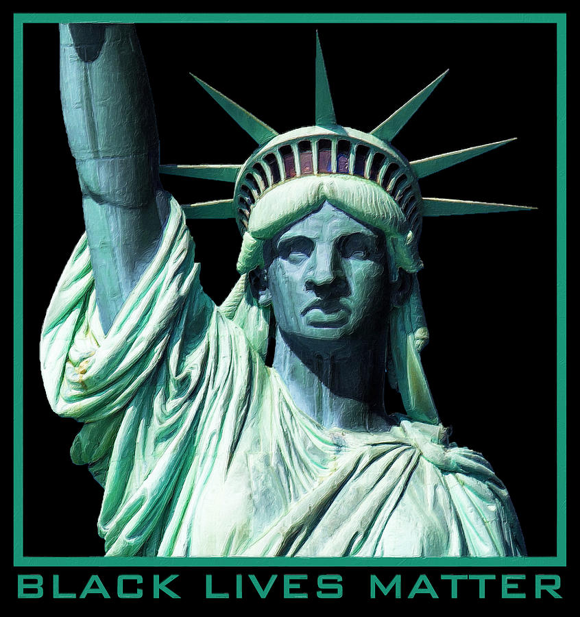 Statue of Liberty Black Lives Matter Painting by Tony Rubino