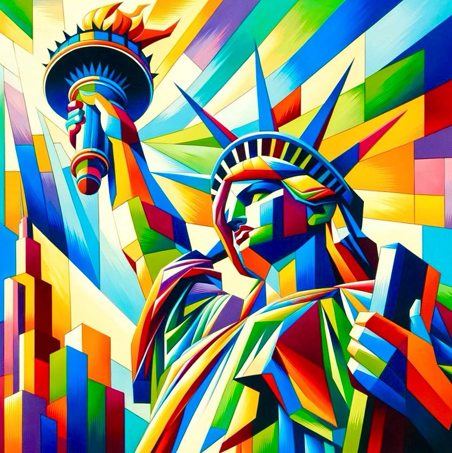 Statue of Liberty Painting by Emeka