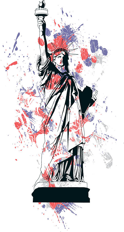 Military Digital Art - Statue of Liberty by Jacob Zelazny