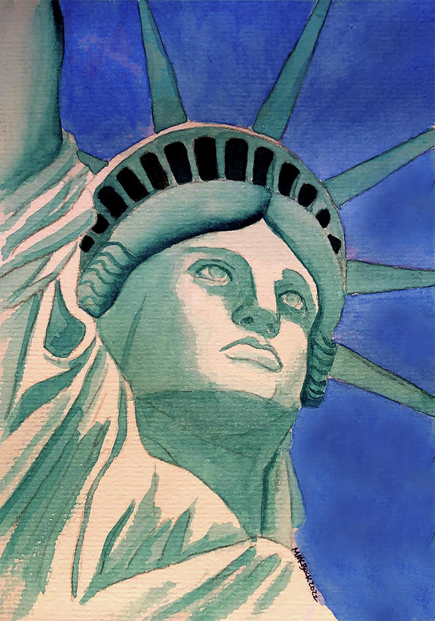 Statue Of Liberty National Monument Painting by Margaret Bucklew - Fine ...