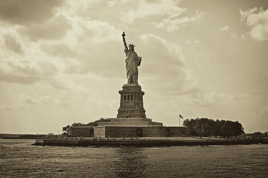 Vintage Statue Of Liberty - NYC  Photograph by Joann Vitali