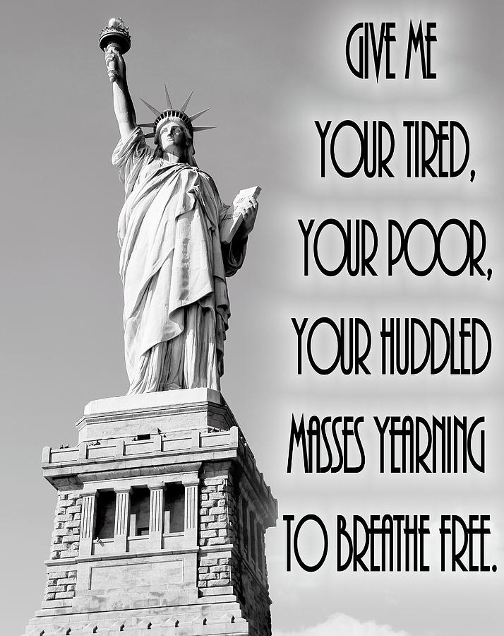 Statue Of Liberty Quote Mixed Media by Dan Sproul
