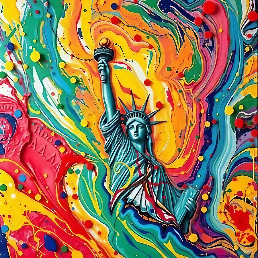 Statue of Liberty Digital Art by Stephanie Fischer Statue of Liberty Digital Art by Stephanie Fischer