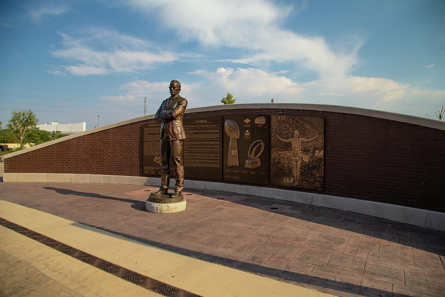 Statue of Pat Bowlen outside Empower Field at Mile High Stadium in Denver Colorado Photograph by Eldon McGraw