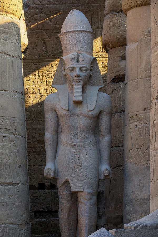 Statue of Pharaoh in Luxor temple Sculpture by Mikhail Kokhanchikov