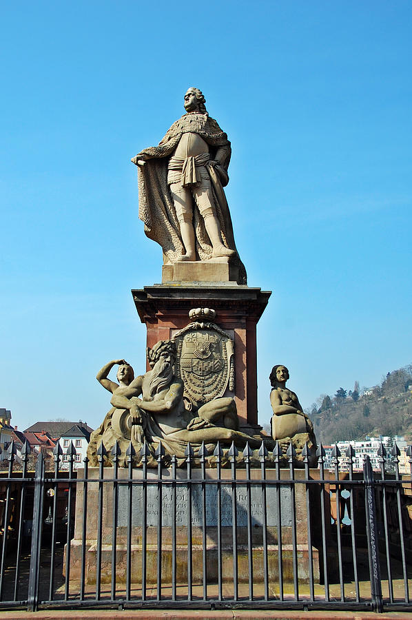 Statue of prince Karl-Theodor, Heidelberg Photograph by Kacege Photography