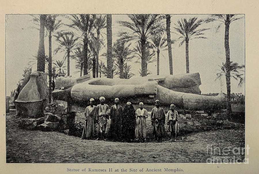 Statue of Rameses II at the site of ancient Memphis m4 Photograph by Historic Illustrations