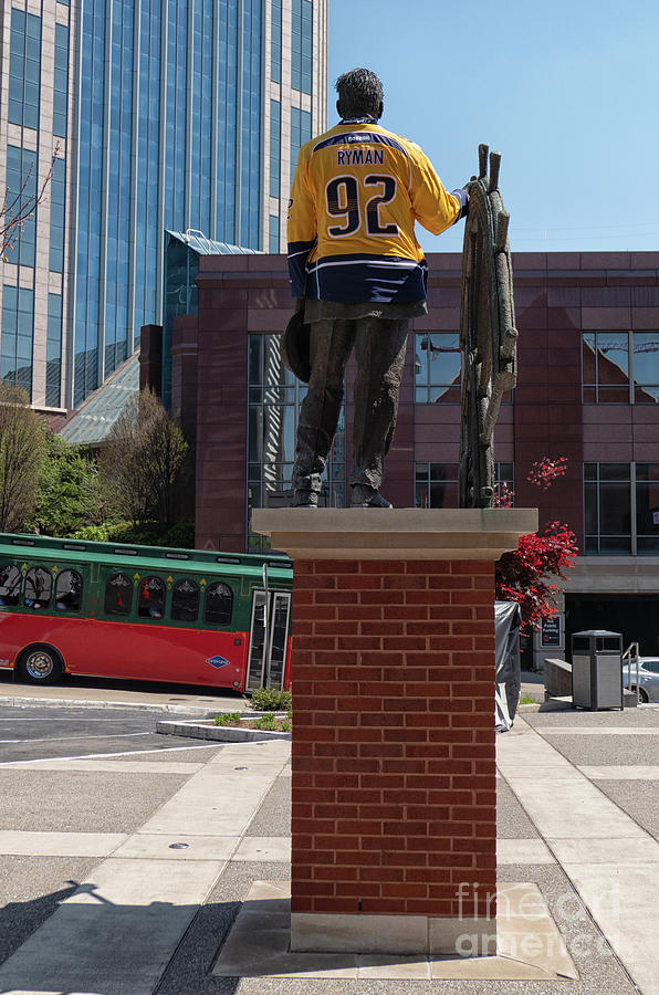 Statue of Ryman in Predators outfit  Photograph by Patricia Hofmeester